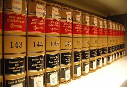 Shelf of Law books